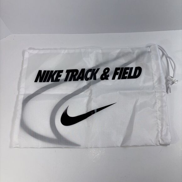 Nike Track & Field Spike Shoe Bag Carry Tote Drawstring White Black NEW - Picture 1 of 5